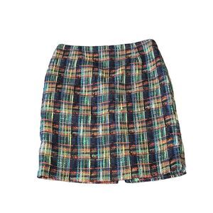 Multi-Color Plaid Mini Skirt - Women's